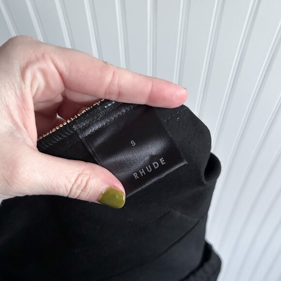 Rhude Black & Gold Side Stripe Jogger Traxedo Pants Size Small - Picture 10 of 11